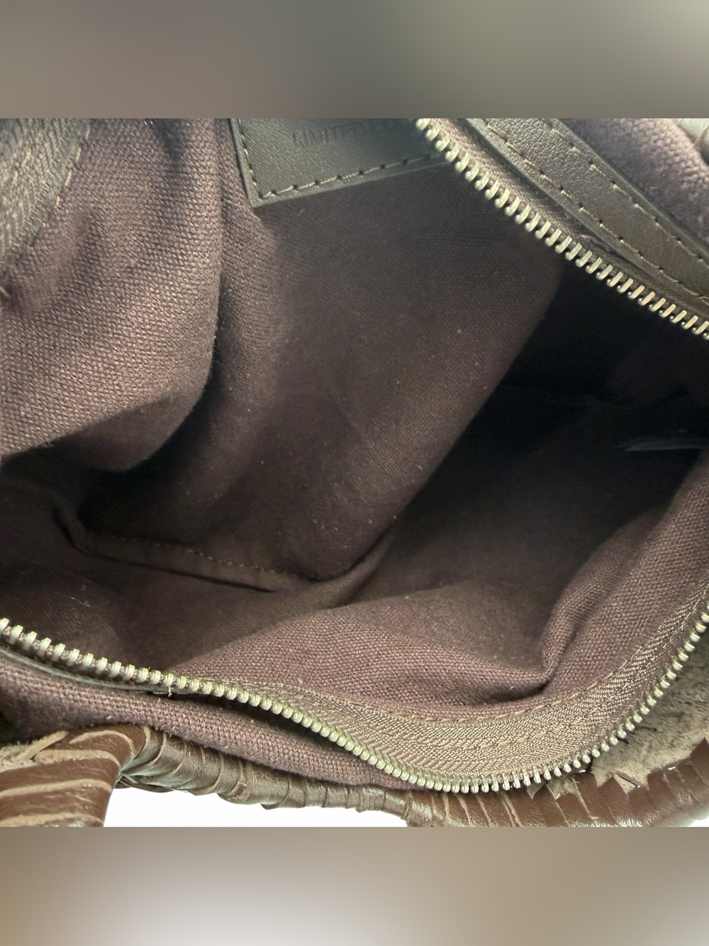 MNG Mango Limited Edition Brown Woven Leather Hobo Shoulder Bag Boho - Picture 7 of 16